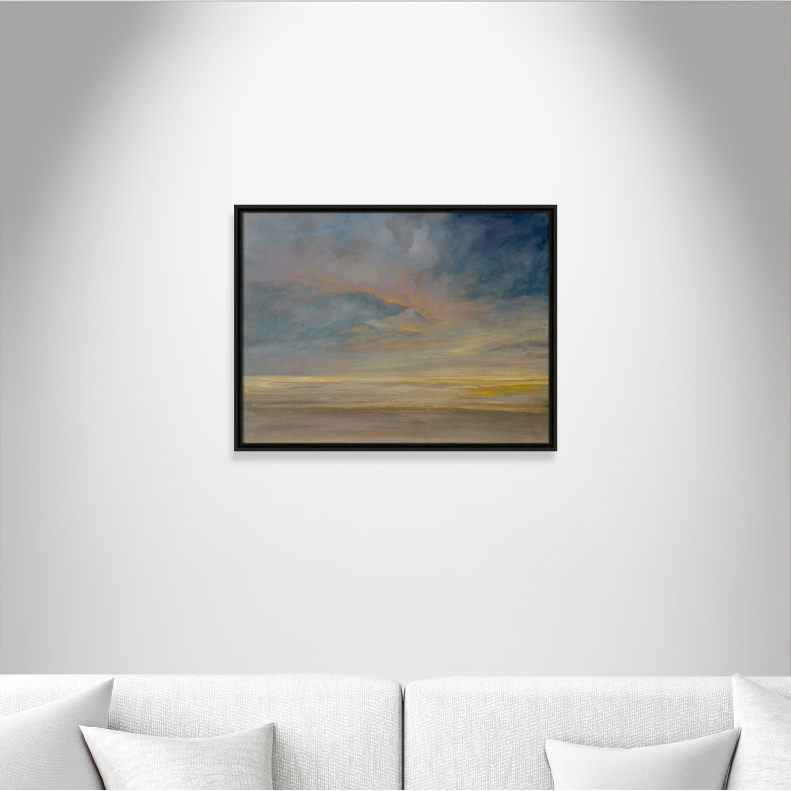 Saffi "Dawning Unrest" Painting, 19.5" H x 25.5" W, Black