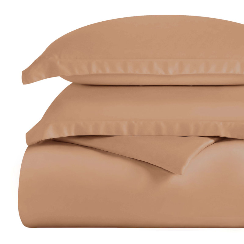Mitchell Certified Egyptian Cotton 300 Thread Count Solid Duvet Cover Set With Pillow Shams, Hunter Green