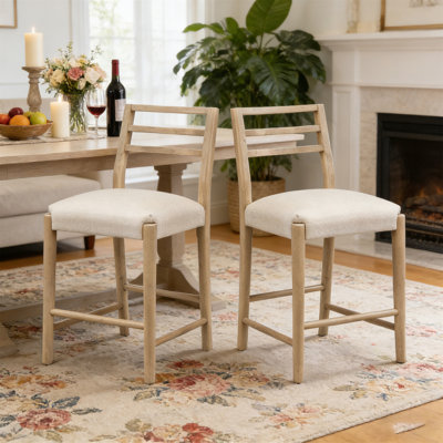 Tabouret de comptoir avec dossier échelle, ensemble de 2 (table non incluse)