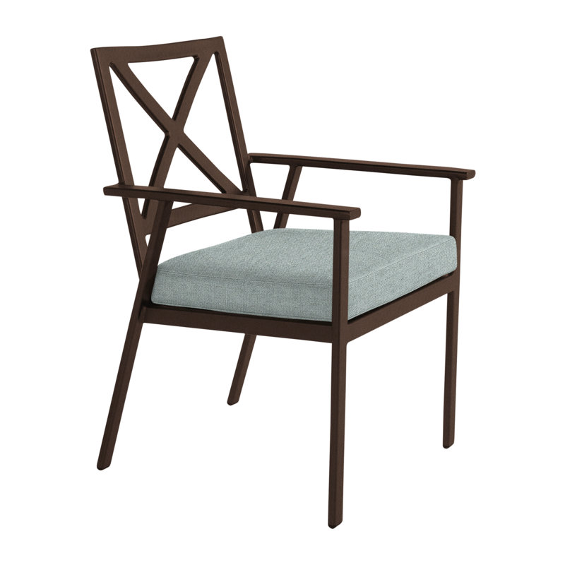 Marin Outdoor Dining Armchair, Copper Creek, Harris Stone