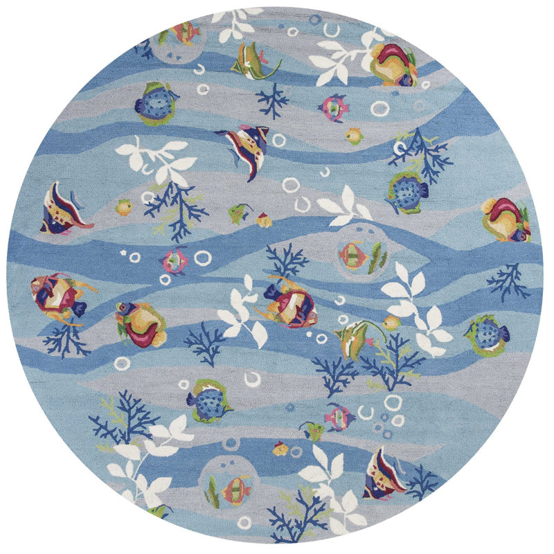 Tapis bleu marine Stradford, Rond 7 pi 6 po
