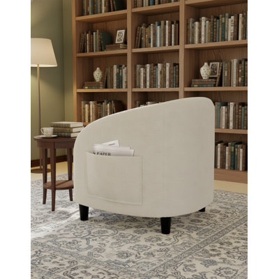 Velvet Barrel Chairs, With Soft Cushion