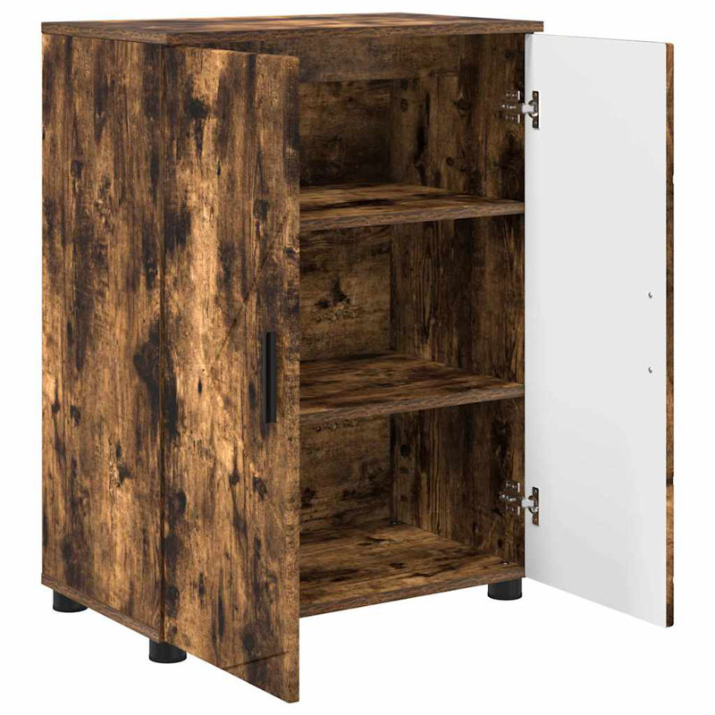 60cm Bathroom Vanity Base Only, Smoked Oak