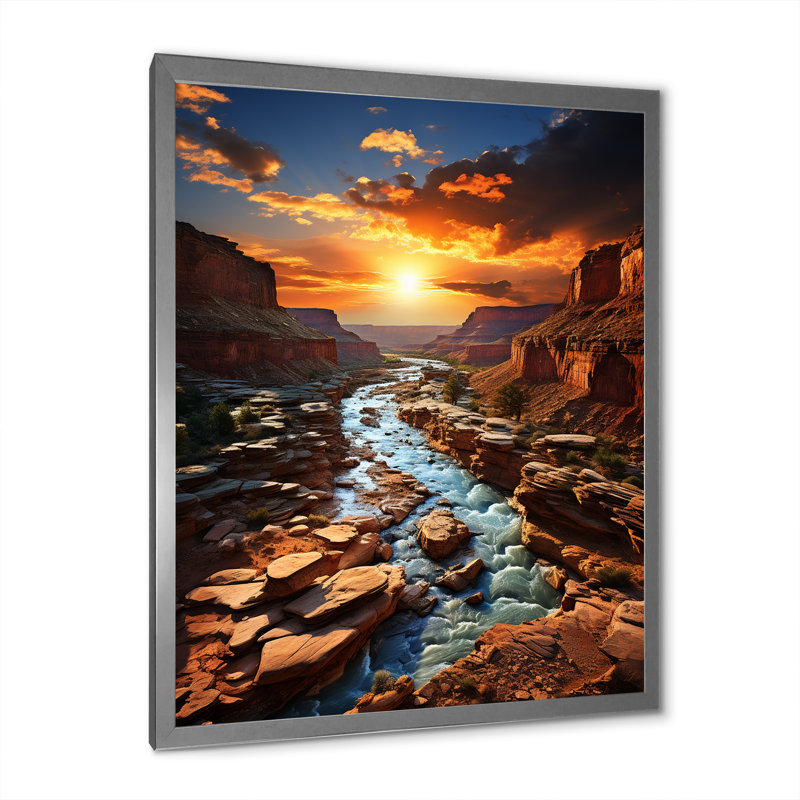 Bendte Majestic Stormscape, H 40 po x l 30 po x P 1,5 po, Cadre photo argenté