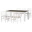 Ensemble de table de salle à manger 7 pièces en bois avec rallonge et 2 tiroirs, 6 chaises-1215020082-1215020085