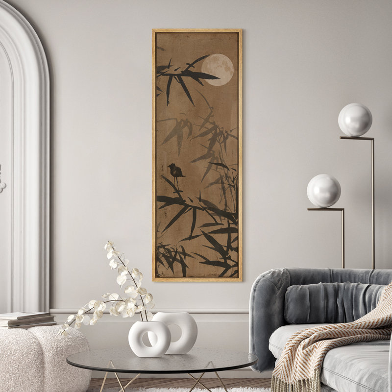 Abstrait, art de la tige de bambou, minimaliste, moderne, panoramique, horizontal, neutre, art mural, décor de ferme, Naturel