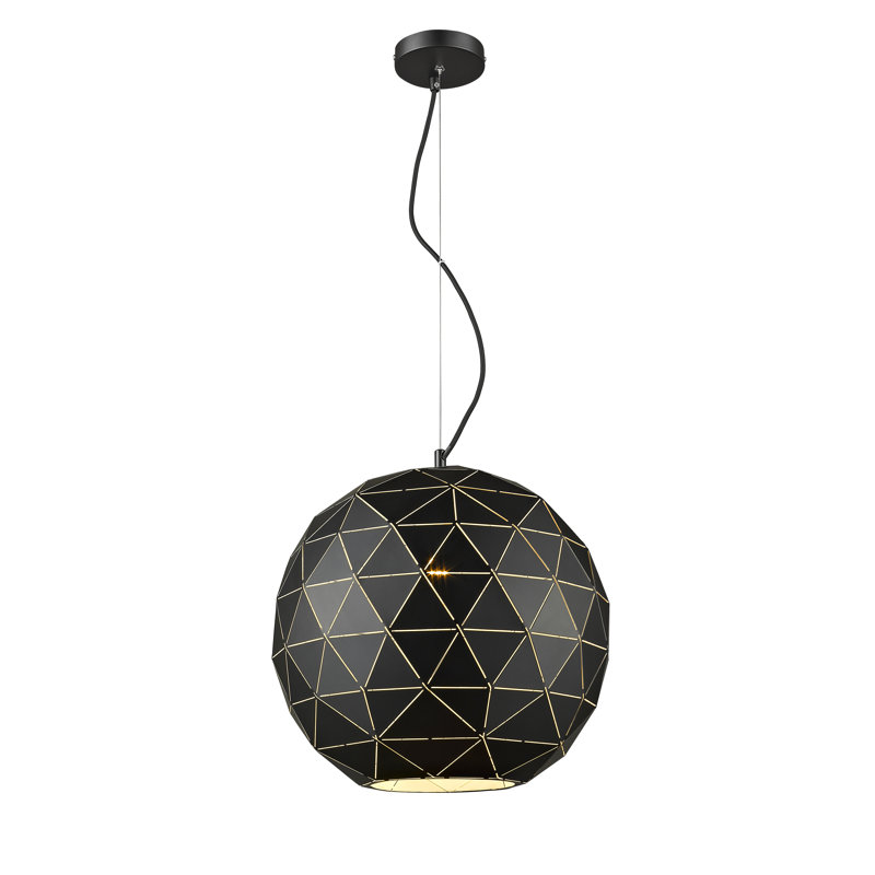 Delcastillo 1 - Light Sphere Pendant, Matt Black