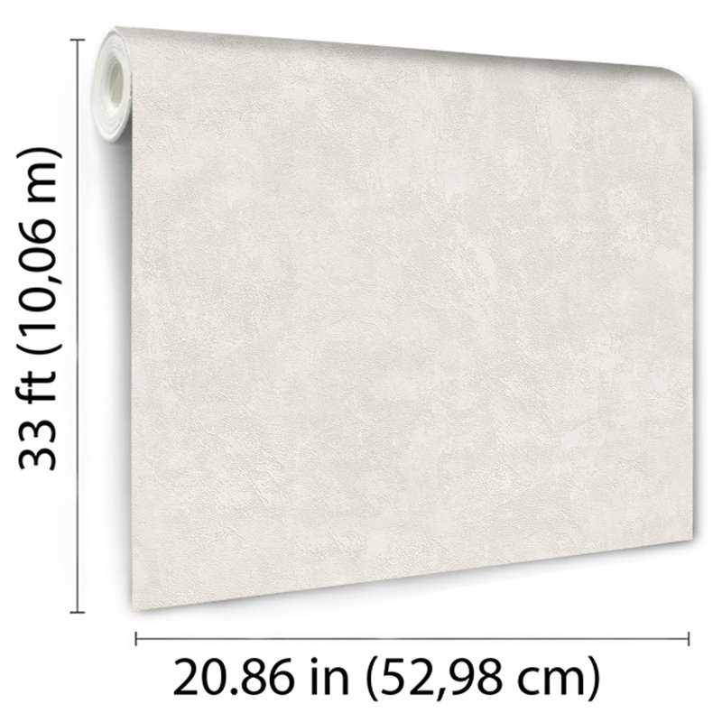 Faux Concrete Plaster Texture Grey Wallpaper, Crème