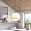Luminaire suspendu Arie avec abat-jour sphérique-1000846275-1000846274