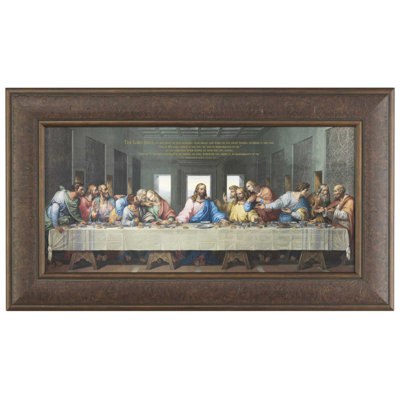 Art mural encadré La Cène 25X12
