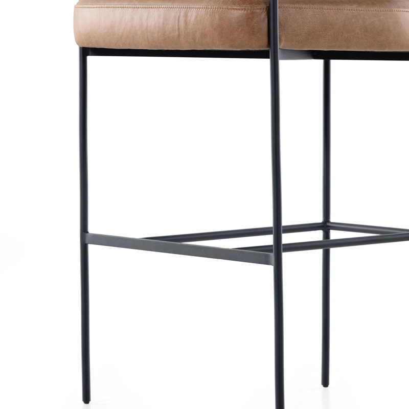 Grayson Counter and Bar Stool, Solid, Bar Stool (30.5" Seat Height), Chaps Saddle Genuine Leather