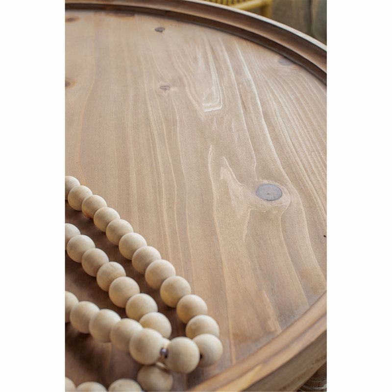 Stylish and Functional Wooden End Table with Open Cane Shelf for Versatile Use in Living Room or Bedroom