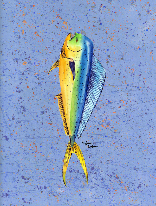 Drapeau de jardin à 2 côtés fish dauphin