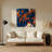Neo Expressionism 5 Blue Metal Wall Art