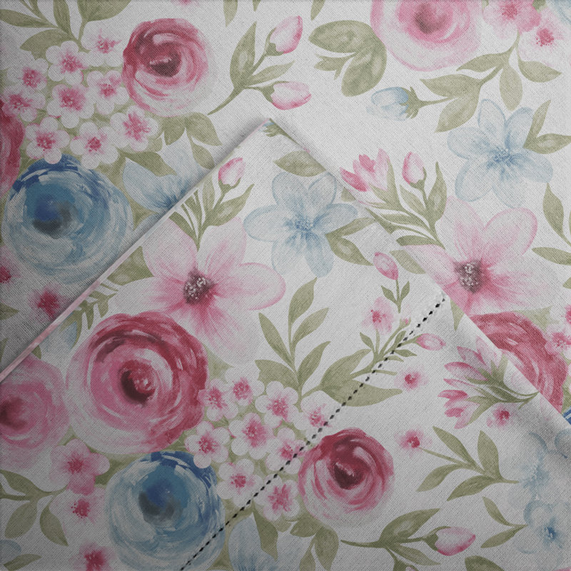 Sylvan King Reversible Cotton Floral Bedspread Cover