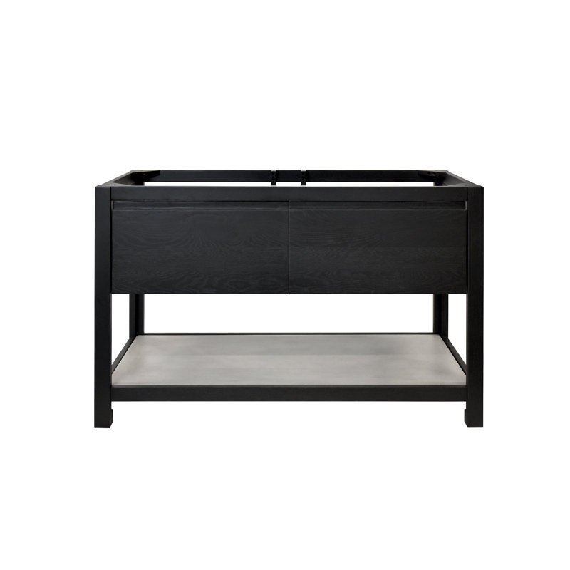 Solace 48" Single Bathroom Vanity Base Only, Midnight Oak/Ash