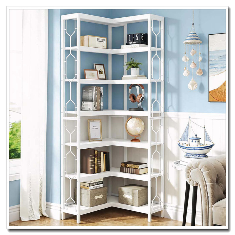 White Corner Bookcase