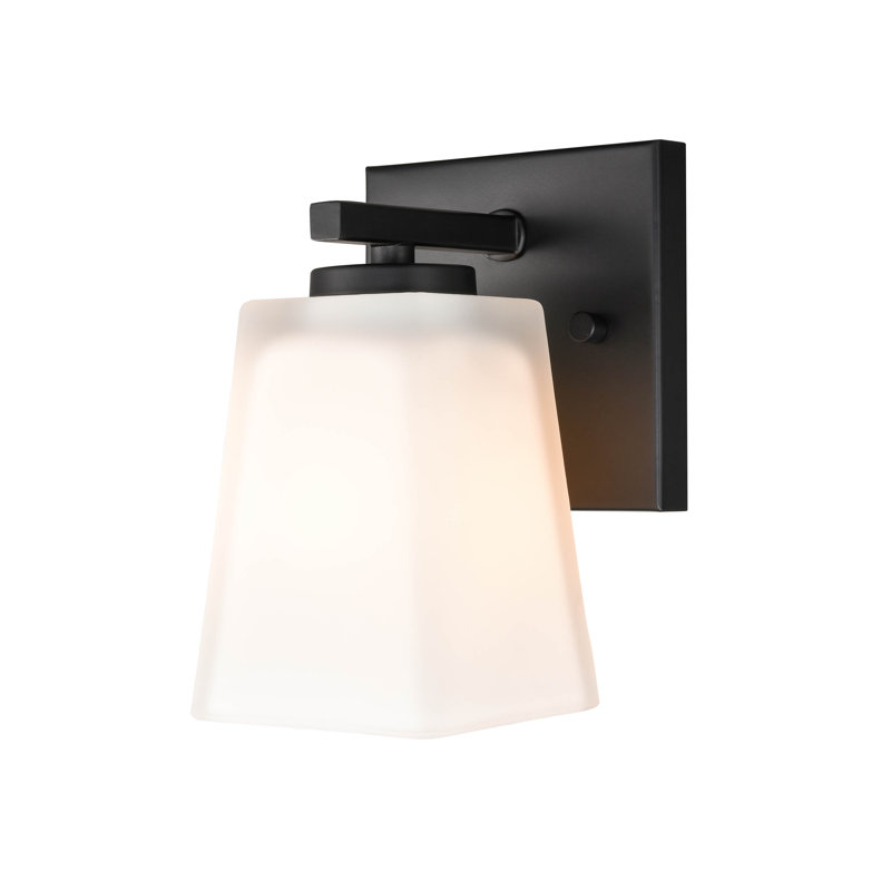 1 lumière 4,5 po Applique murale noir mat