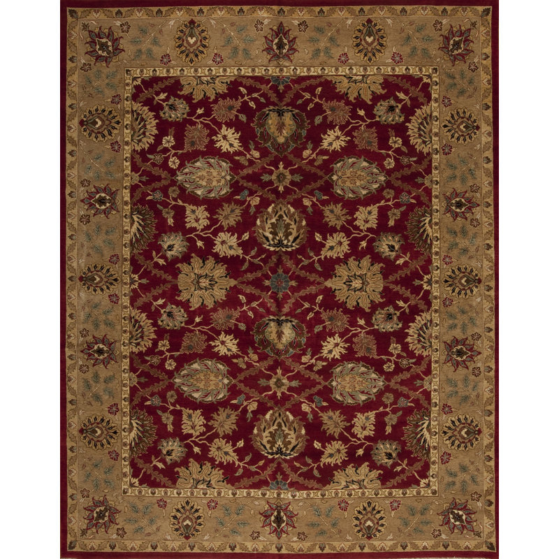 Mahal Hand Knotted Wool Area Rug, Rectangle 12' x 15'