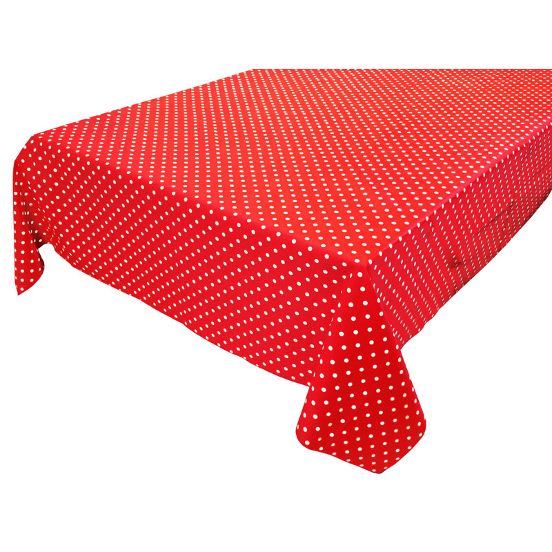 Nappes à petits pois, L 120 po x l 58 po, Rouge / blanc