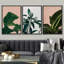 Tropical Plants " Tropical Jungle Plants On Pastel Backgrounds Coastal Nautical Mixed Media Modern Rustic Scenic " 3 - Pieces-98696932-98696931