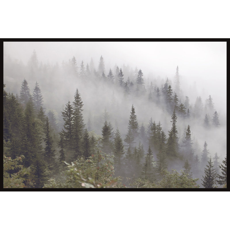 Misty Mountain - peinture sur toile, Toile sur cadre, Pas de tapis, L 18 po x H 12 po x P 1,5 po