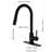 Pull Down Kitchen Faucet Matt Black - Stainless Steel Made, 360 Rotating Nozzle, Corrosion & Rust Treatment, Single Handle For Convenient Water Control With Rotatable Coating, Easy Flow And-1844560482