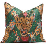 Fierce Leopard Square Pillow Cover