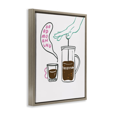  Good Morning Espresso Canvas Wall Art by Marina Astudillo