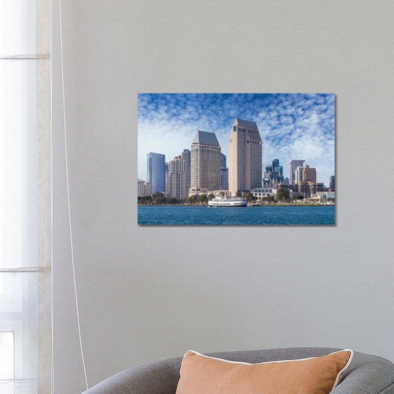 San Diego City Skyline by Melanie Viola - Wrapped Canvas Print, 66.04 cm H x 45.72 cm W x 1.91 cm D