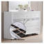 Commode de chambre blanche Naima avec tiroir à bijoux - Commode de rangement moderne avec glissières en métal et tiroirs doublés de feutre