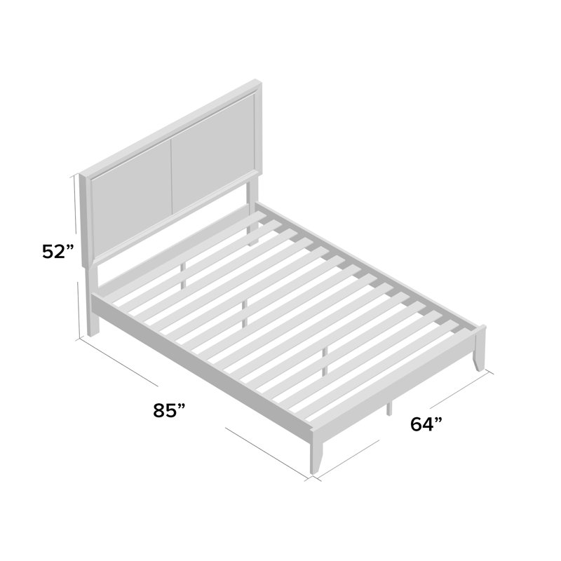 Aloyzas California King Bed with Tapered Leg in Espresso, Queen