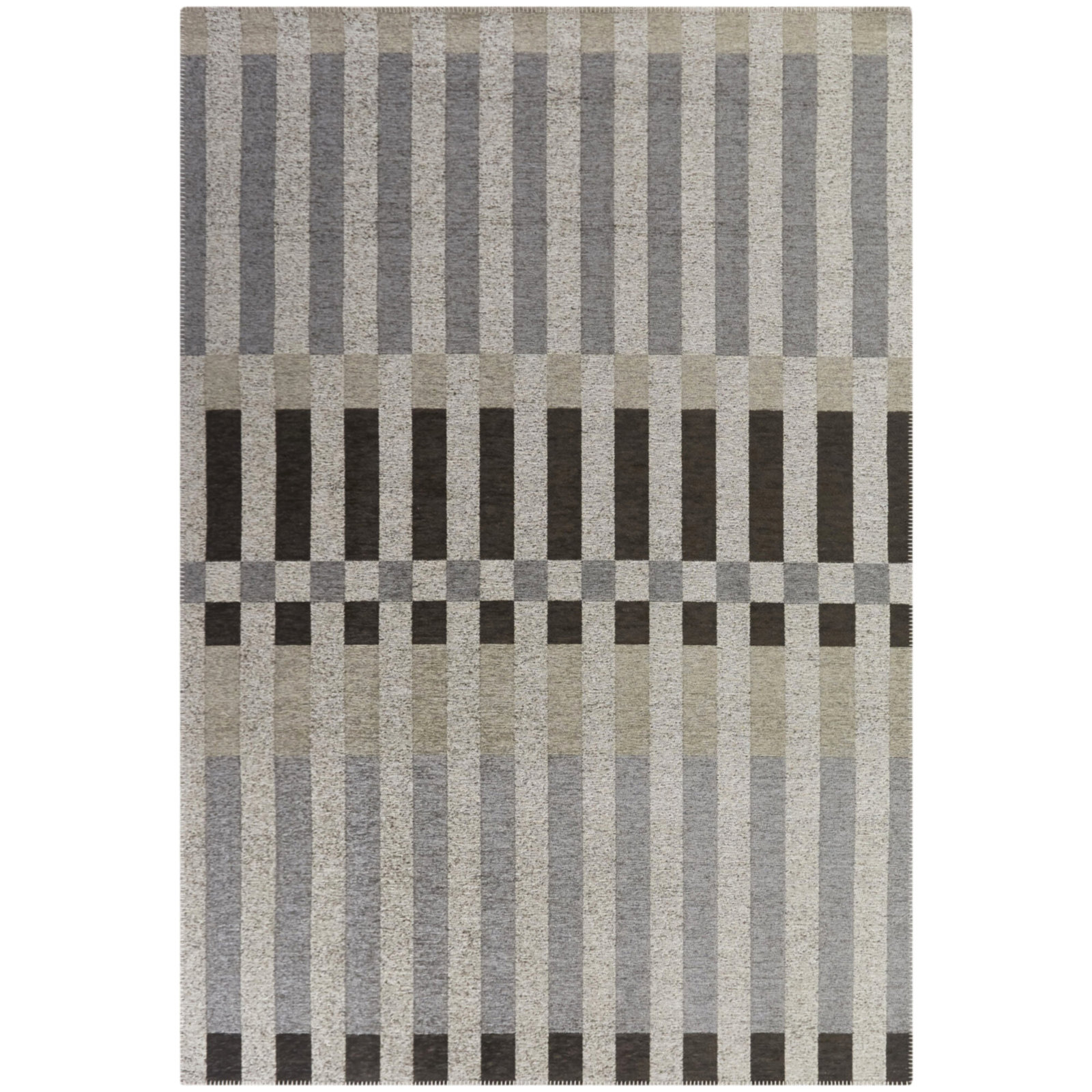 Lealia Recycled P.E.T Brown Recycled Fibers Rug, Rectangle 5'3" x 7'