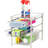 3-Tier Stackable Sliding Basket Storage Organizer Drawer For Bathroom And Kitchen, White