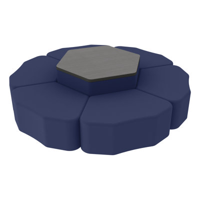 Ensemble de repose-pieds hexagonal avec siège à pétales Pro Series, 7 pièces