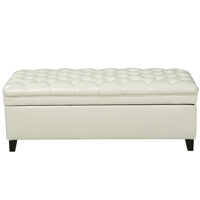 Pu Leather Storage Cube , 51.21 In. X 20.03 18.1 In., 33.67 Lb - , Shaped 50" 20.5" 18.1",, Ivory
