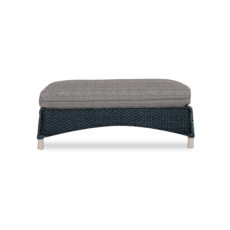 Mandalay Outdoor Ottoman, Rumba Stonewashed, White
