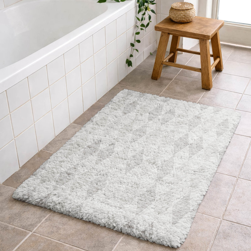 Premium Machine Washable Dream Shag ADS561 Geometric Rug, Ivory, 2'6" x 3'10"
