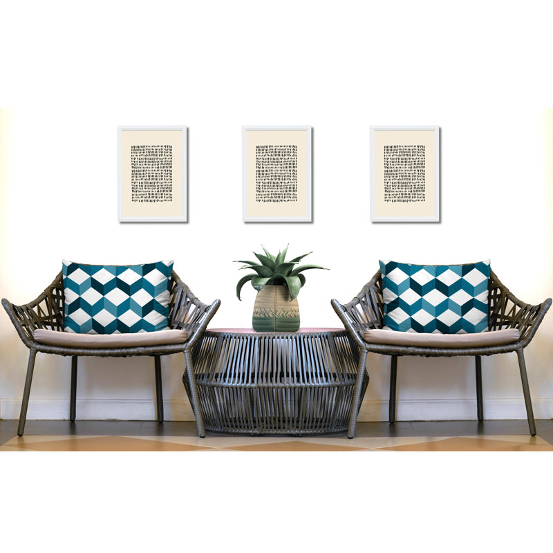 Housse et insert de coussin rectangulaire en polyester pour l'intérieur et l'extérieur, Turquoise