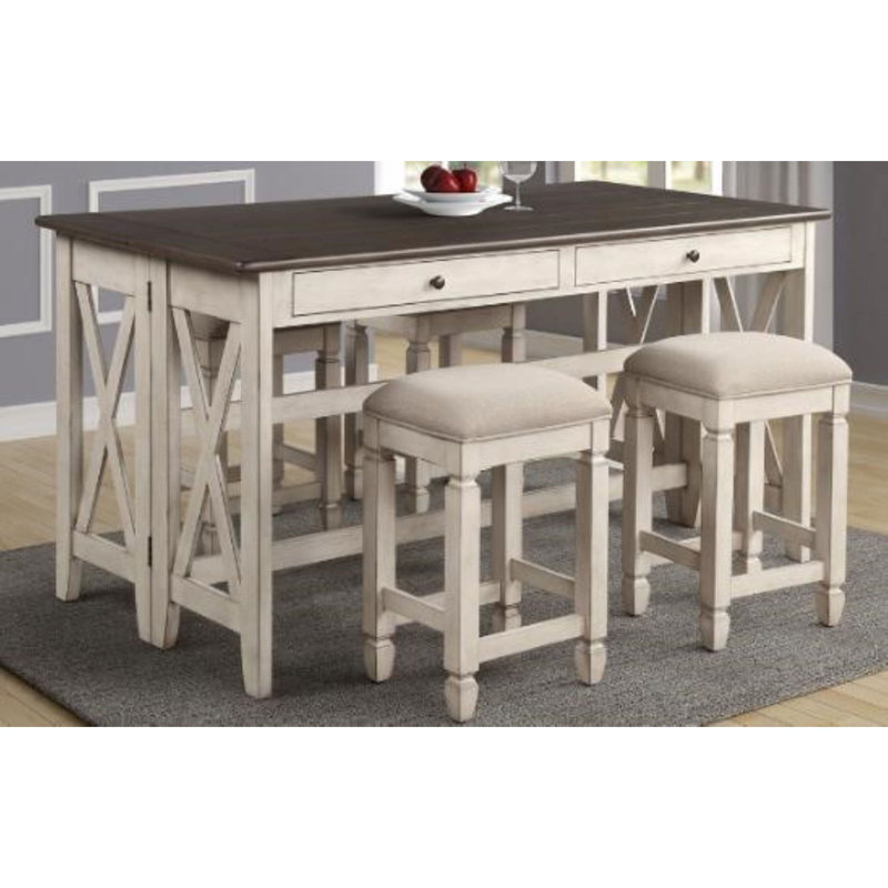 Table à abattants avec tabourets