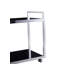Chariot-bar Luxe en verre et acier inoxydable