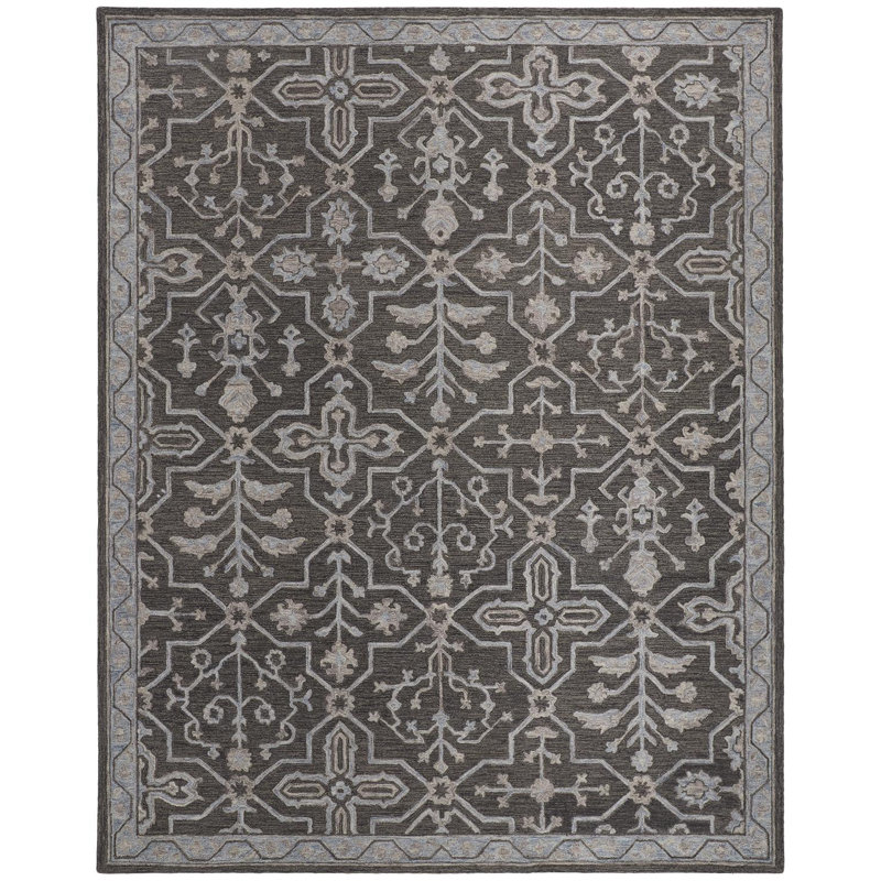 Bolivar Hand Tufted Wool Oriental Indoor Rug, Rectangle 10' x 14'