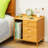 Okley Bedroom Solid Wood Nightstand Beside Table With 3 Sliding Drawer
