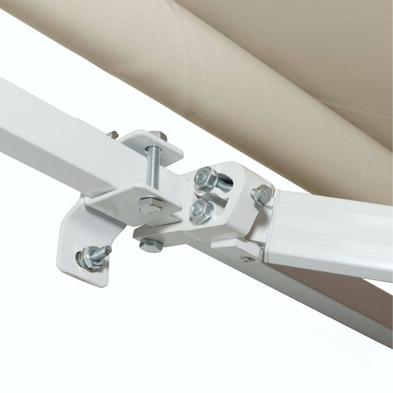 Auvent de terrasse rétractable avec auvent à manivelle manuelle 12 pi x 8 pi Outsunny