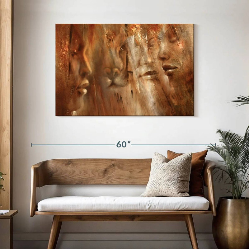 Leisha Faces II, 30" H x 45" W