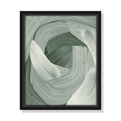 Wyn Enriched Emerald - Floater Frame Graphic Art Print on Canvas