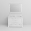Meuble-lavabo double l 48 po x P 22 po, plateau en marbre de culture et miroir de 46 po-478166892