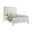 Ensemble de très grand lit 4 pièces Lila, tête de lit à panneau en bois blanc, commode de coiffeuse-118124072-118124067-118124068