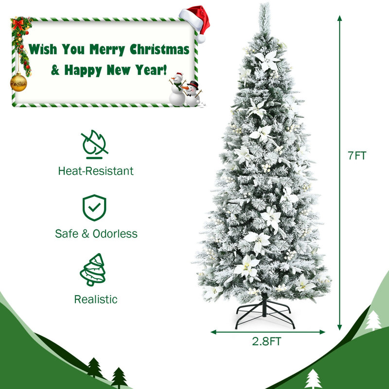 Arbre de Noël vert 7 pi, H 7 pi