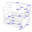 Lit mezzanine en bois avec 4 tiroirs et toit Milinocket-177759787-177759829